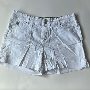 One5One White Denim Shorts
